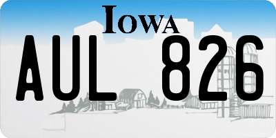 IA license plate AUL826