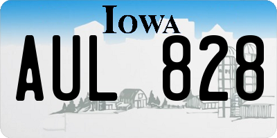 IA license plate AUL828