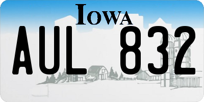 IA license plate AUL832