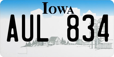 IA license plate AUL834