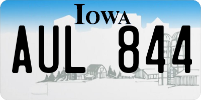 IA license plate AUL844