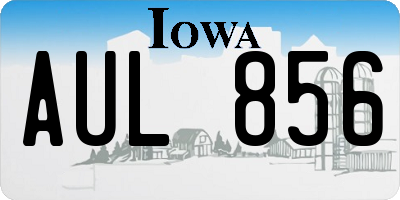 IA license plate AUL856