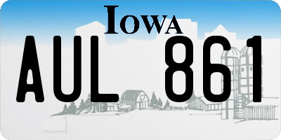 IA license plate AUL861