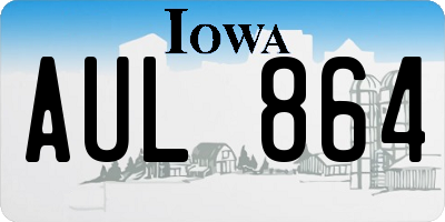 IA license plate AUL864
