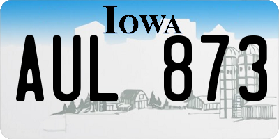 IA license plate AUL873