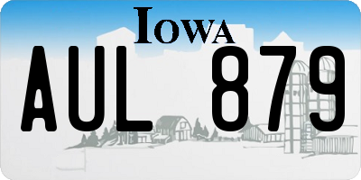 IA license plate AUL879