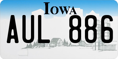 IA license plate AUL886