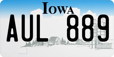 IA license plate AUL889