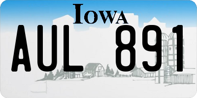 IA license plate AUL891