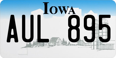 IA license plate AUL895