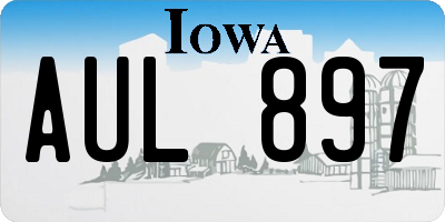 IA license plate AUL897
