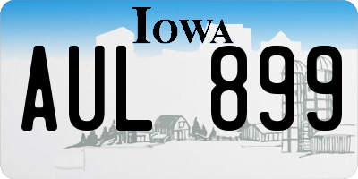 IA license plate AUL899