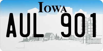 IA license plate AUL901
