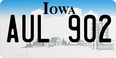 IA license plate AUL902
