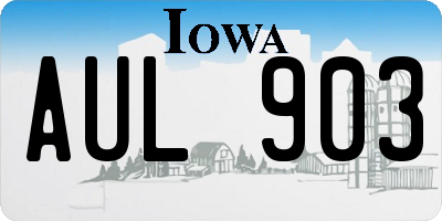 IA license plate AUL903
