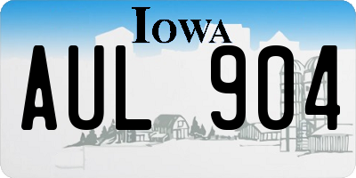 IA license plate AUL904