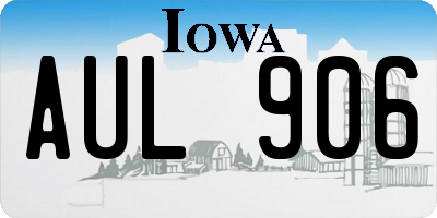 IA license plate AUL906