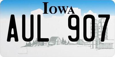 IA license plate AUL907