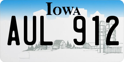 IA license plate AUL912