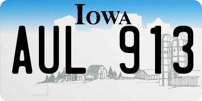 IA license plate AUL913