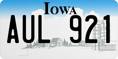 IA license plate AUL921