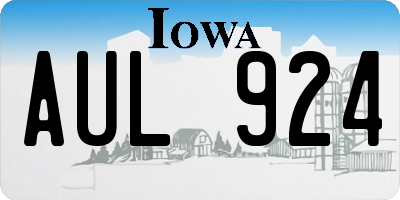 IA license plate AUL924