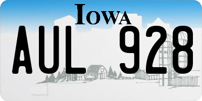 IA license plate AUL928