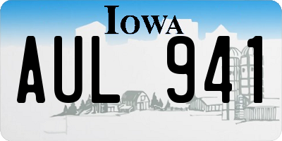IA license plate AUL941