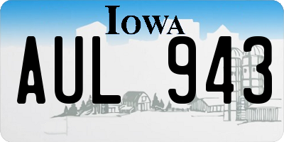 IA license plate AUL943