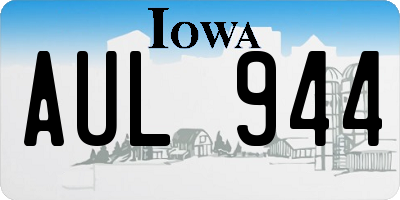 IA license plate AUL944