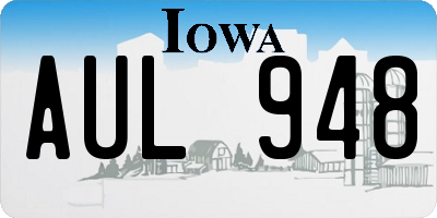 IA license plate AUL948
