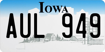 IA license plate AUL949
