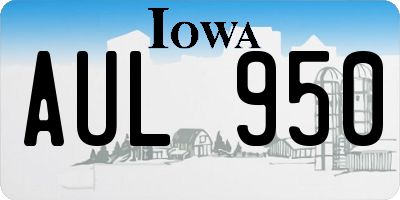 IA license plate AUL950