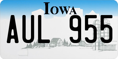 IA license plate AUL955