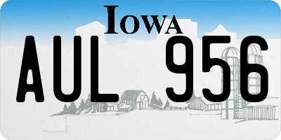 IA license plate AUL956