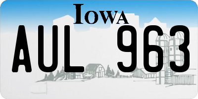 IA license plate AUL963
