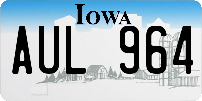 IA license plate AUL964