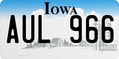 IA license plate AUL966