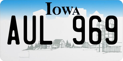 IA license plate AUL969