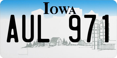 IA license plate AUL971