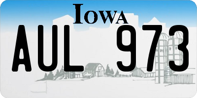 IA license plate AUL973