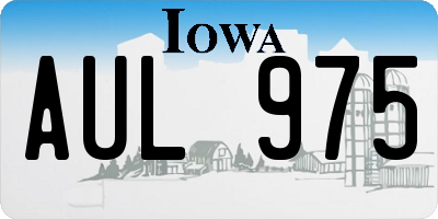 IA license plate AUL975