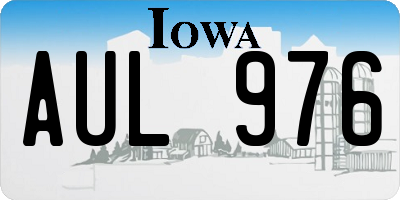 IA license plate AUL976