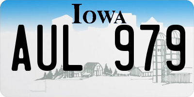 IA license plate AUL979