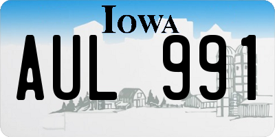 IA license plate AUL991