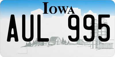 IA license plate AUL995