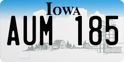 IA license plate AUM185