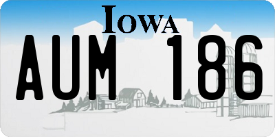 IA license plate AUM186