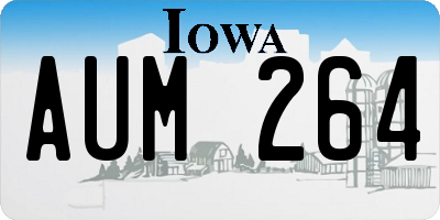 IA license plate AUM264