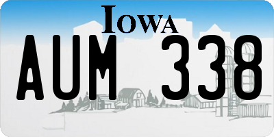 IA license plate AUM338